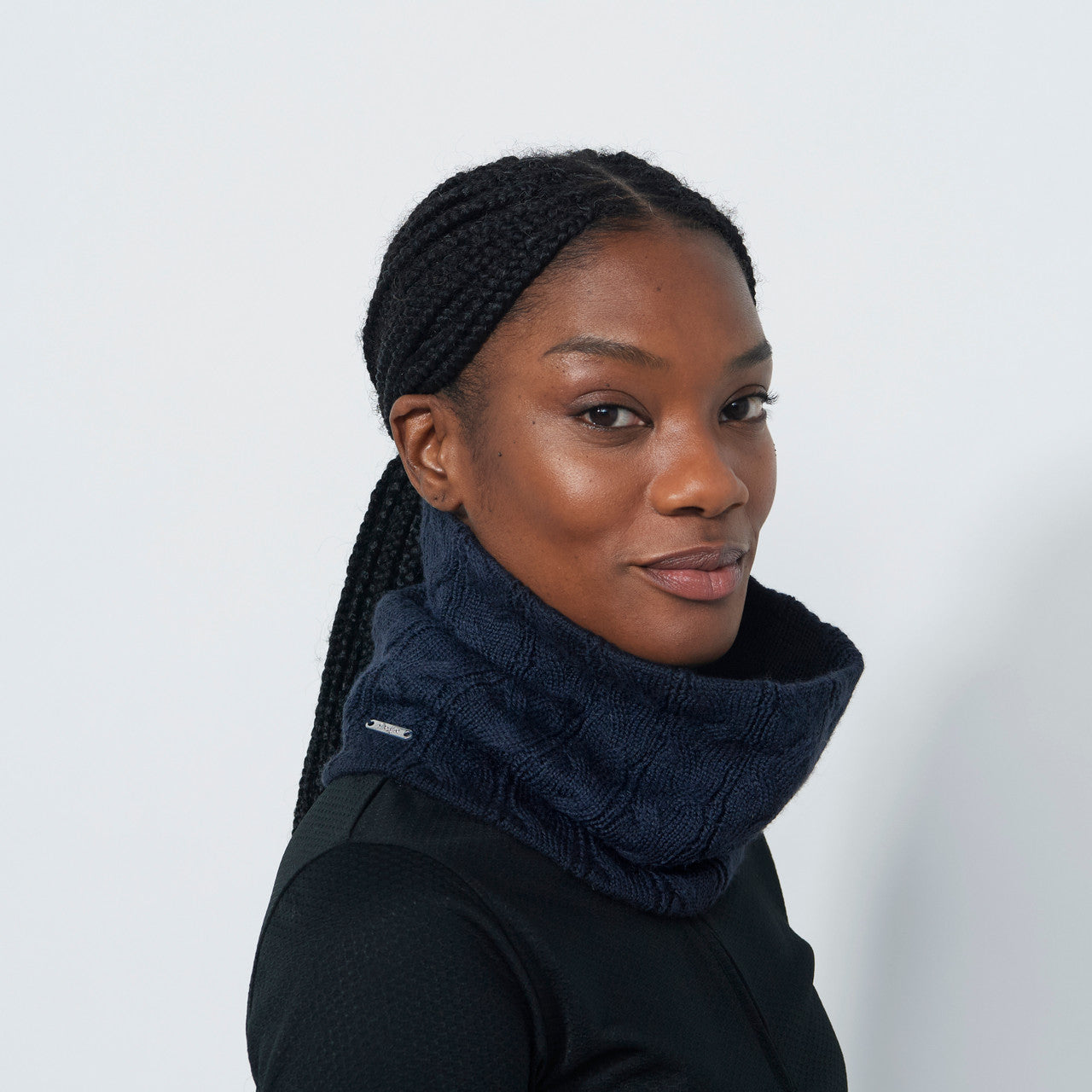 DS Dark Navy Cable Knit Neck Warmer | Daily Sports USA