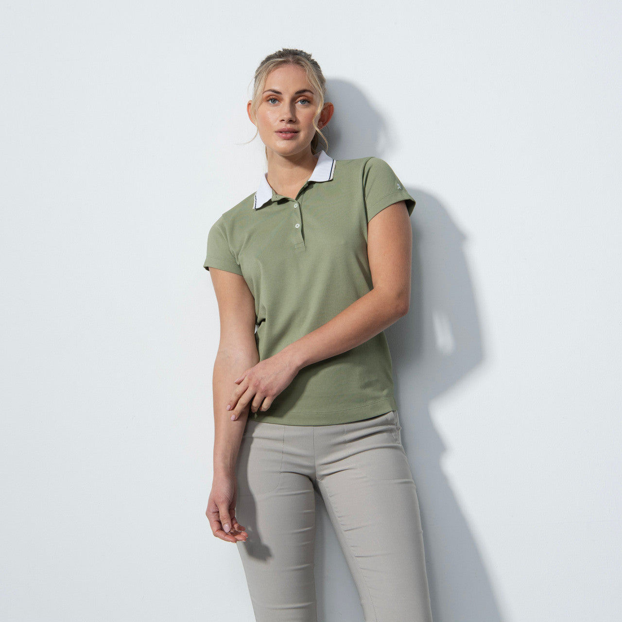 DS Candy Khaki Green Cap Sleeve Polo Shirt | Daily Sports USA