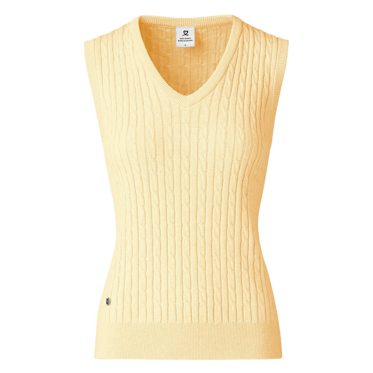 Madelene Macaron Yellow Sweater Vest | Daily Sports USA