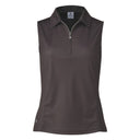 Macy Black Sleeveless Polo Shirt