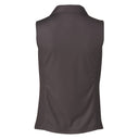 Macy Black Sleeveless Polo Shirt