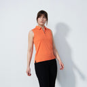 DS Peoria Orange Sleeveless Polo Shirt