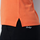 DS Peoria Orange Sleeveless Polo Shirt
