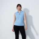 DS Peoria Belle Blue Sleeveless Polo Shirt