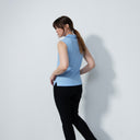 DS Peoria Belle Blue Sleeveless Polo Shirt