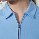 DS Peoria Belle Blue Sleeveless Polo Shirt