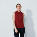 DS Peoria Umbria Red Sleeveless Polo Shirt