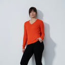 DS Orange Cable Knit Sweater