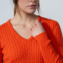 DS Orange Cable Knit Sweater