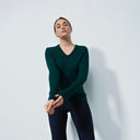 DS Nori Green Cable Knit Sweater