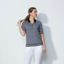 DS Kyoto Black and White Half Sleeve Polo Shirt