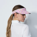 DS Perugia Pink Geometric Print Visor