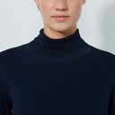 DS Ancona Dark Navy Long Sleeve Turtle Neck Top F25