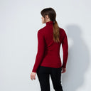 DS Ancona Umbria Red Long Sleeve Turtle Neck Top
