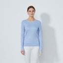 DS Ancona Blue Heron Long Sleeve Round Neck Top