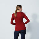 DS Ancona Umbria Red Long Sleeve Round Neck Top