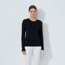 DS Ancona Black Long Sleeve Round Neck Top F25