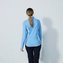DS Vichy Belle Blue Long Sleeve Polo