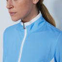 DS Vichy Belle Blue Long Sleeve Polo