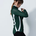 DS Vichy Nori Green Long Sleeve Polo