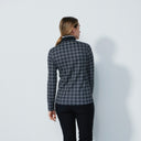 DS Barrie Printed Check Long Sleeve Polo