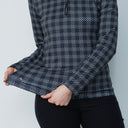 DS Barrie Printed Check Long Sleeve Polo