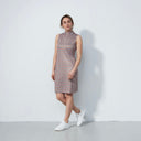 DS Delta Abstract Blue Orange Print Sleeveless Dress