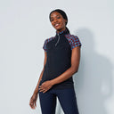 DS Bonito Black Cap Sleeve Polo Shirt