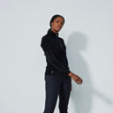 DS Trinity Black Velvet Stripe Long Sleeve Top