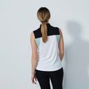 DS Regina White Color Block Sleeveless Top