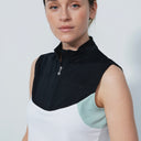 DS Regina White Color Block Sleeveless Top
