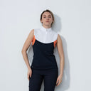 DS Regina Dark Navy Color Block Sleeveless Top