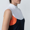 DS Regina Dark Navy Color Block Sleeveless Top