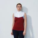 DS Regina Umbria Red Color Block Sleeveless Top