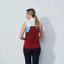 DS Regina Umbria Red Color Block Sleeveless Top