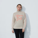 DS Fernie Raw Beige Graphic Roll Neck Sweater