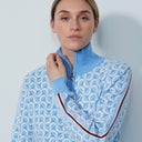 DS Pomona Belle Blue Graphic Print Lined Sweater