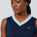 DS Sicaya Dark Navy Sleeveless Dress