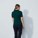DS Nori Green Cable Knit Short Sleeve Polo Shirt