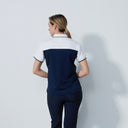 DS Sicaya Dark Navy and White Short Sleeve Polo Shirt