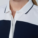 DS Sicaya Dark Navy and White Short Sleeve Polo Shirt