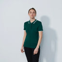DS Awara Nori Green Knit Short Sleeve Polo Shirt