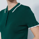 DS Awara Nori Green Knit Short Sleeve Polo Shirt