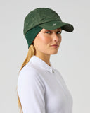 Daily Sports Women's Khaki Green Quilted Wind-Repellent Golf Cap with Micro Fleece Neck Band – Side View

