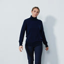 DS Boston Marine Blue Roll Neck Sweater