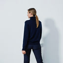 DS Boston Marine Blue Roll Neck Sweater