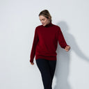 DS Boston Umbria Red Roll Neck Sweater