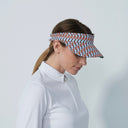 DS Delta Navy and Orange Print Visor
