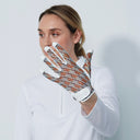 DS Delta Navy and Orange Print Sun Glove