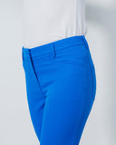 Blue pants on a mannequin against a white background